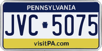 PA license plate JVC5075