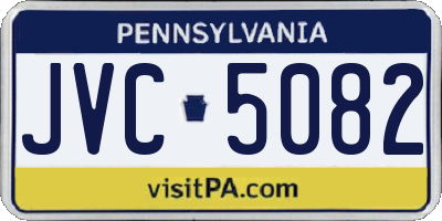 PA license plate JVC5082
