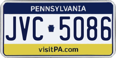 PA license plate JVC5086