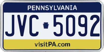 PA license plate JVC5092