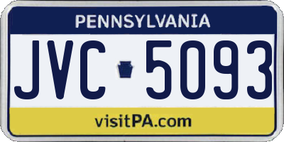PA license plate JVC5093