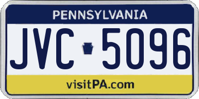 PA license plate JVC5096