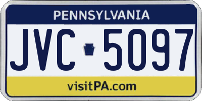 PA license plate JVC5097
