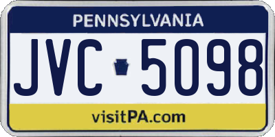 PA license plate JVC5098