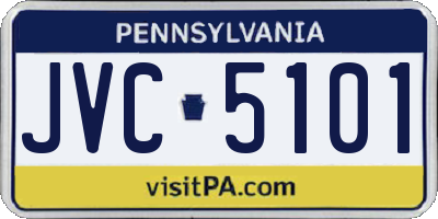 PA license plate JVC5101