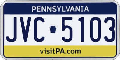 PA license plate JVC5103