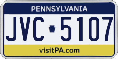 PA license plate JVC5107