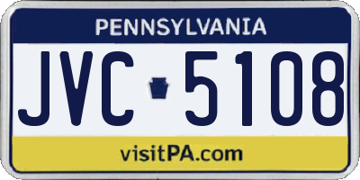 PA license plate JVC5108