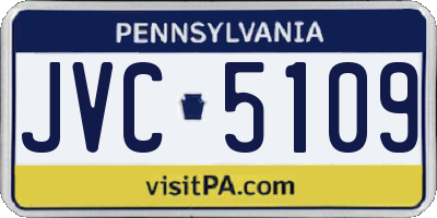 PA license plate JVC5109