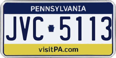 PA license plate JVC5113