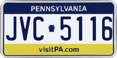 PA license plate JVC5116