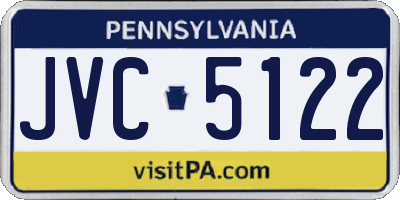 PA license plate JVC5122