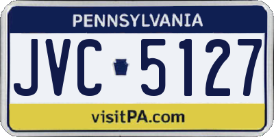 PA license plate JVC5127