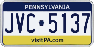 PA license plate JVC5137