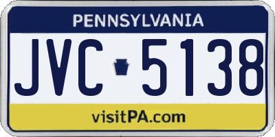PA license plate JVC5138