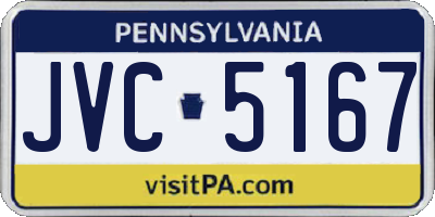 PA license plate JVC5167