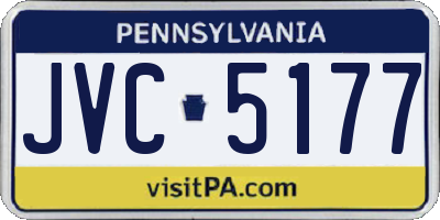 PA license plate JVC5177
