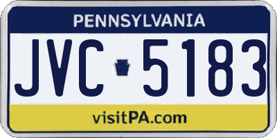 PA license plate JVC5183