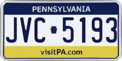 PA license plate JVC5193