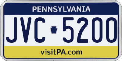 PA license plate JVC5200