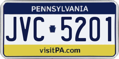 PA license plate JVC5201