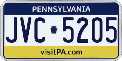 PA license plate JVC5205