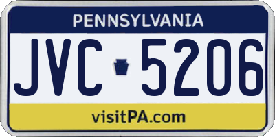 PA license plate JVC5206