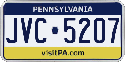PA license plate JVC5207