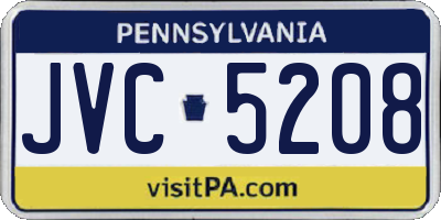 PA license plate JVC5208