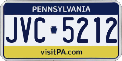 PA license plate JVC5212