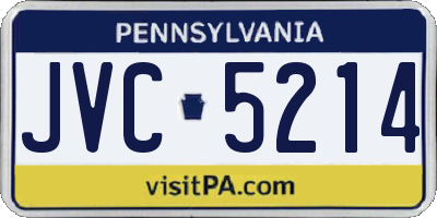PA license plate JVC5214