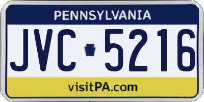 PA license plate JVC5216