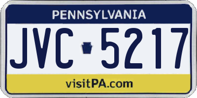 PA license plate JVC5217