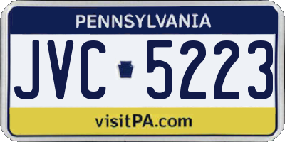 PA license plate JVC5223