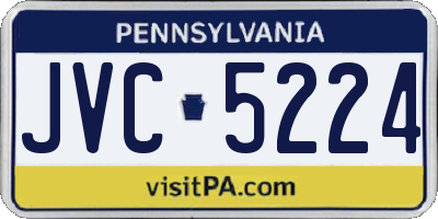 PA license plate JVC5224