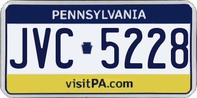 PA license plate JVC5228