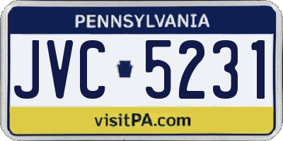 PA license plate JVC5231