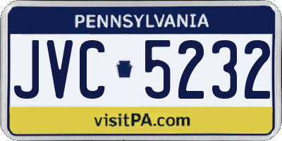 PA license plate JVC5232