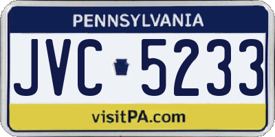 PA license plate JVC5233
