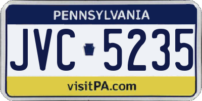 PA license plate JVC5235