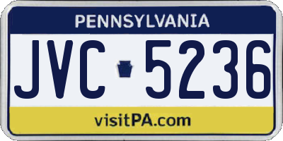 PA license plate JVC5236