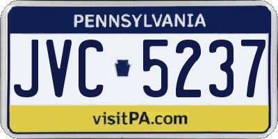 PA license plate JVC5237