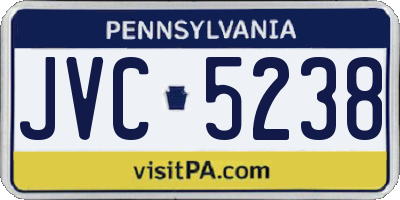 PA license plate JVC5238