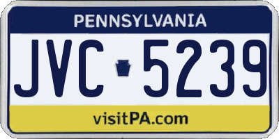 PA license plate JVC5239