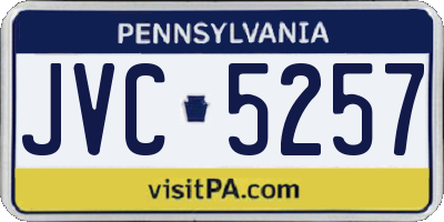PA license plate JVC5257