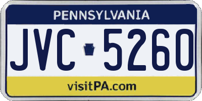 PA license plate JVC5260