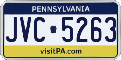 PA license plate JVC5263
