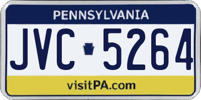 PA license plate JVC5264