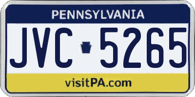 PA license plate JVC5265