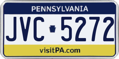 PA license plate JVC5272